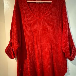 Cuffed sleeve sweater
